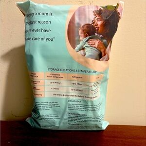 Zomee 100 Count Double Zip Breast Milk Storage Bags 8oz 240mL Freezer